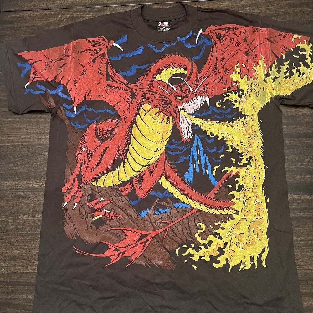 All Over Print Dragon Knight Fighting Medieval AOP modern vintage style shirt
